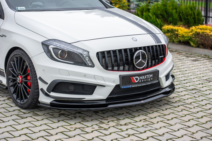 Mercedes A45 AMG W176 2013-2015 Frontläpp / Frontsplitter Maxton Design i gruppen Välj bilmodell / Mercedes Benz / A-Klass 12-18 (W176) / Styling hos DDESIGN Scandinavia AB (ME-A-176-AMG-FD1G)