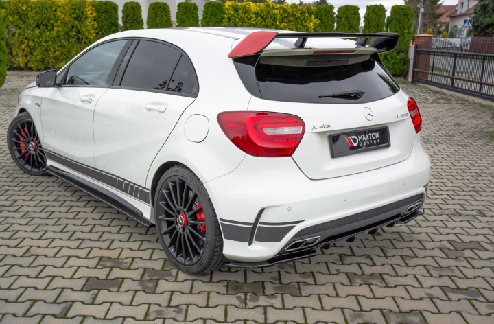 Mercedes A45 AMG W176 2013-2015 Bakre Sidoextensions Maxton Design i gruppen Välj bilmodell / Mercedes Benz / A-Klass 12-18 (W176) / Styling hos DDESIGN Scandinavia AB (ME-A-176-AMG-RSD1G)