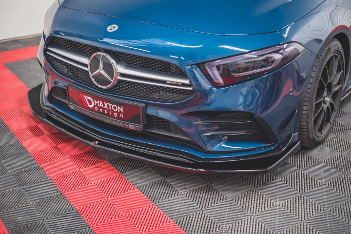Mercedes A35 AMG (Aero Pack) W177 2018+ Frontläpp / Frontsplitter V.3 Maxton Design i gruppen Välj bilmodell / Mercedes Benz / A-Klass 18+ (W177) hos DDESIGN Scandinavia AB (ME-A-177-35-FD3G)