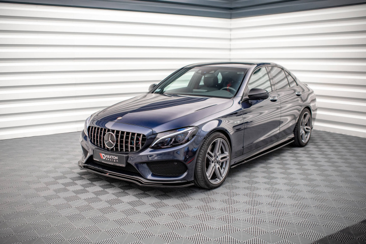 Mercedes C43 AMG W205 Sedan/Estate 2016-2018 Frontläpp / Frontsplitter V.1 Maxton Design i gruppen Välj bilmodell / Mercedes Benz / C-Class 15-21 (W205) / Styling hos DDESIGN Scandinavia AB (ME-C-205-AMG-FD1G)