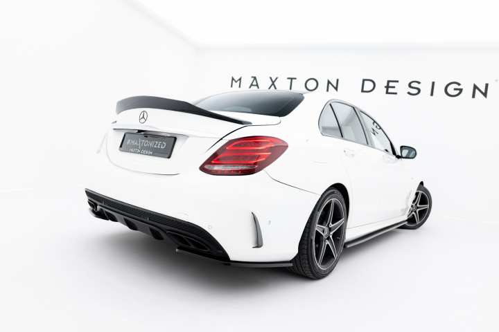 Mercedes-Benz C AMG-Line / C43 AMG Sedan W205 2014-2018 Bakre Sidoextensions Maxton Design i gruppen Välj bilmodell / Mercedes Benz / C-Class 15-21 (W205) / Styling hos DDESIGN Scandinavia AB (ME-C-205-AMGLINE-RSD1G)