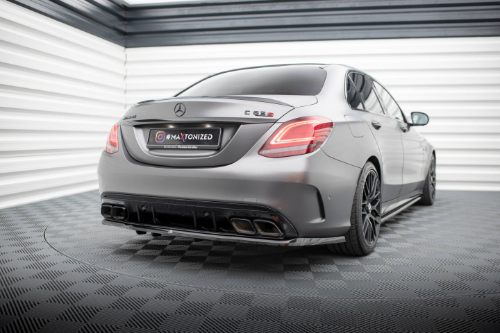 Mercedes AMG C63 Sedan / Estate W205 Facelift 2018-2021 Bakre Splitter / Diffuser Maxton Design i gruppen Välj bilmodell / Mercedes Benz / C-Class 15-21 (W205) / Styling hos DDESIGN Scandinavia AB (ME-C-205F-63-RD1G-RD2G)