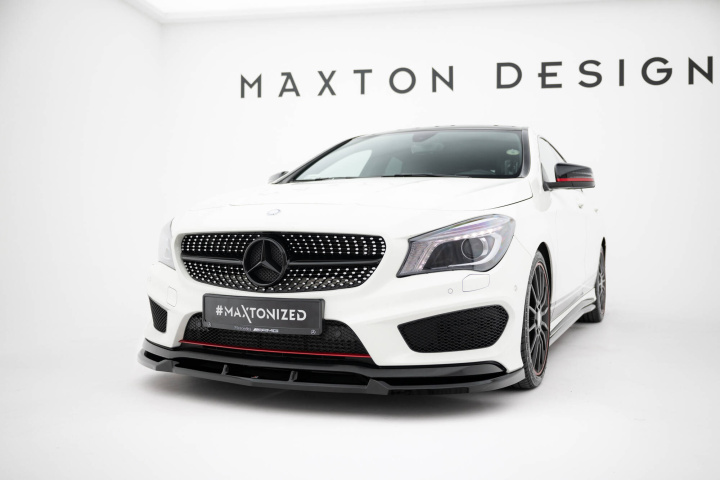 Mercedes-Benz CLA AMG-Line C117 2013-2017 Frontsplitter / Frontläpp Maxton Design i gruppen Välj bilmodell / Mercedes Benz / CLA-Class 13-19 (C117) / Styling hos DDESIGN Scandinavia AB (ME-CLA-117-AMGLINE-SBFD1G)
