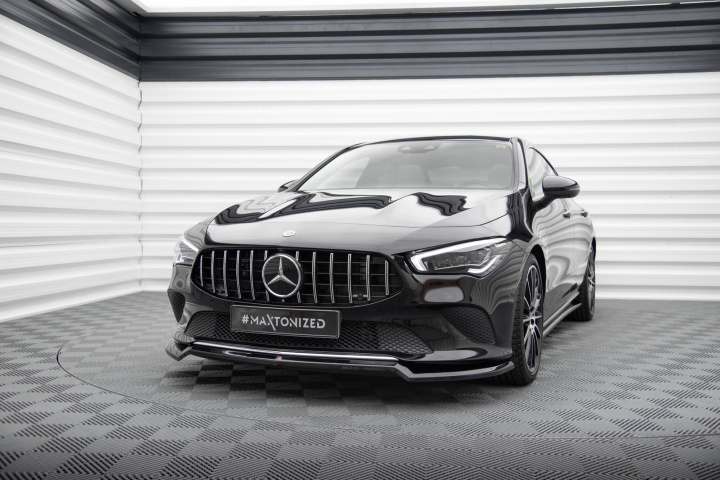 Mercedes-Benz CLA Coupe / Shooting Brake C118 2019+ Frontläpp / Frontsplitter V.1 Maxton Design i gruppen Välj bilmodell / Mercedes Benz / CLA-Class 19+ (C118) hos DDESIGN Scandinavia AB (ME-CLA-118-FD1G)