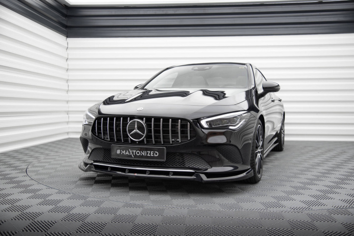 Mercedes-Benz CLA Coupe / Shooting Brake C118 2019+ Frontläpp / Frontsplitter V.2 Maxton Design i gruppen Välj bilmodell / Mercedes Benz / CLA-Class 19+ (C118) hos DDESIGN Scandinavia AB (ME-CLA-118-FD2G)