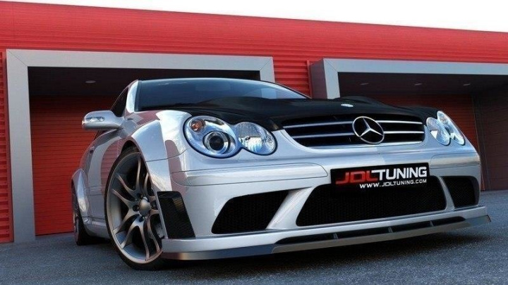 Mercedes CLK W209 (Endast För Me-CLK-209-Black-F1 Front) Frontläpp / Frontsplitter Maxton Design i gruppen Välj bilmodell / Mercedes Benz / CLK-Class 02-10 (W209) / Styling hos DDESIGN Scandinavia AB (ME-CLK-209-BLACK-FD1G)