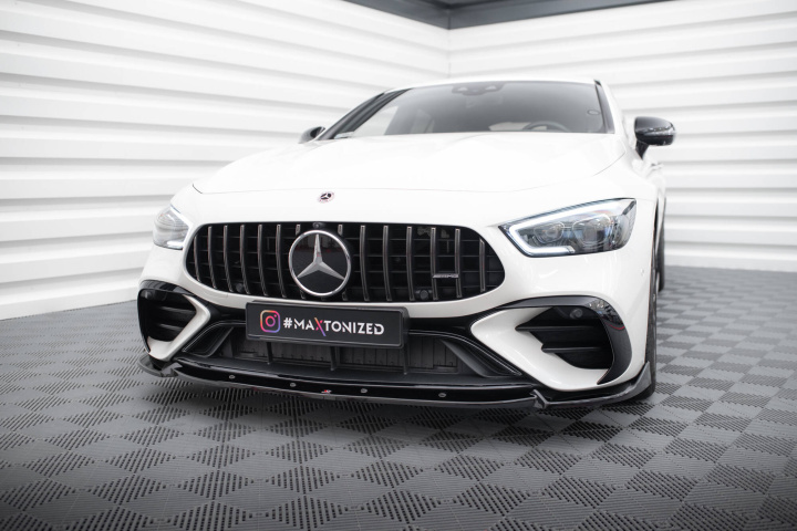 Mercedes-AMG GT 43 4-Door Coupe V8 Styling Package 2018+ Frontsplitter V.2 Maxton Design i gruppen Välj bilmodell / Mercedes Benz / AMG GT 4-Door Coupe 2018+ (X290) hos DDESIGN Scandinavia AB (ME-GT-4D-43-V8-FD2G)
