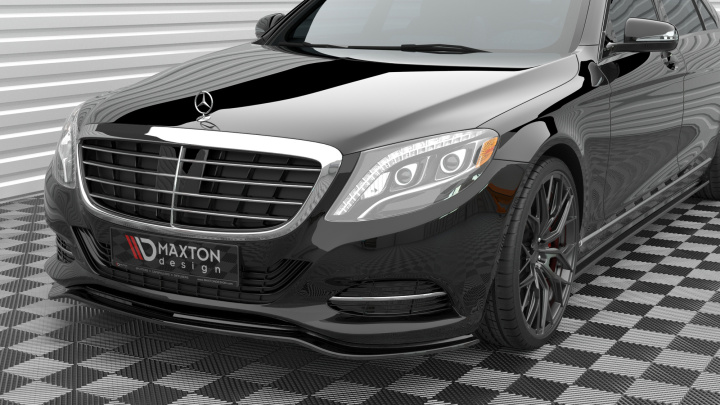 Mercedes-Benz S-Klass W222 2013-2017 Frontsplitter V.1 Maxton Design i gruppen Välj bilmodell / Mercedes Benz / S-Class 13-20 (W222) hos DDESIGN Scandinavia AB (ME-S-222-FD1G)