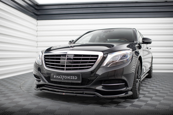 Mercedes S-Klass Standard W222 2013-2017 Frontläpp / Frontsplitter Maxton Design i gruppen Välj bilmodell / Mercedes Benz / S-Class 13-20 (W222) hos DDESIGN Scandinavia AB (ME-S-222-FD2G-FD2RG)