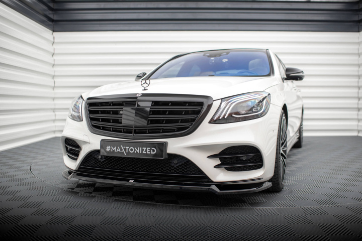 Mercedes S-Klass AMG-Line W222 Facelift 2017-2020 Frontsplitter V.1 Maxton Design i gruppen Välj bilmodell / Mercedes Benz / S-Class 13-20 (W222) hos DDESIGN Scandinavia AB (ME-S-222F-AMGLINE-FD1G)