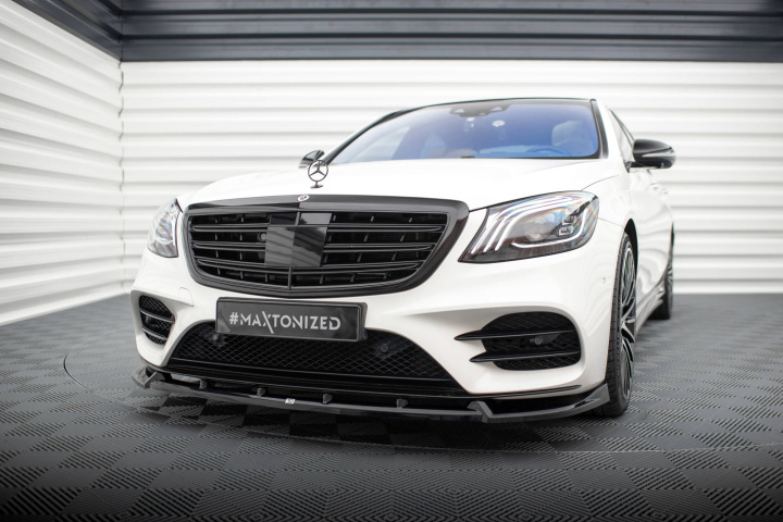 Mercedes S-Klass AMG-Line W222 Facelift 2017-2020 Frontsplitter V.2 Maxton Design i gruppen Välj bilmodell / Mercedes Benz / S-Class 13-20 (W222) hos DDESIGN Scandinavia AB (ME-S-222F-AMGLINE-FD2G)
