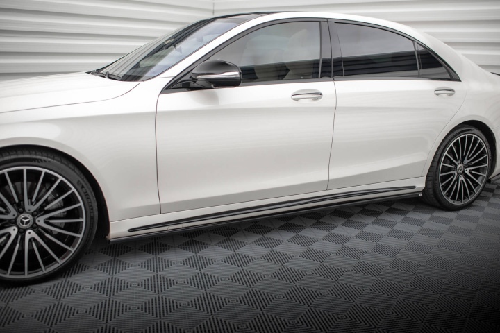 Mercedes S-Klass AMG-Line W222 Facelift 2017-2020 Sidoextensions V.1 Maxton Design i gruppen Välj bilmodell / Mercedes Benz / S-Class 13-20 (W222) hos DDESIGN Scandinavia AB (ME-S-222F-AMGLINE-SD1G)