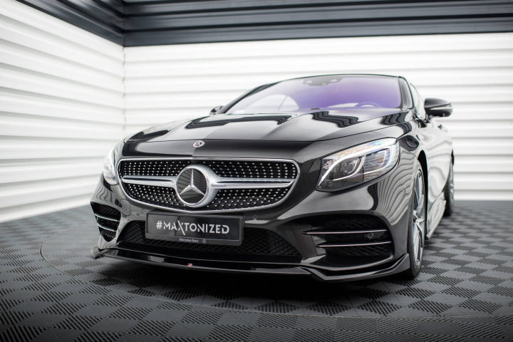 Mercedes-Benz S-Klass Coupe AMG-Line C217 Facelift 2017-2020 Frontläpp / Frontsplitter V.1 Maxton Design i gruppen Välj bilmodell / Mercedes Benz / S-Class 13-20 (W222) hos DDESIGN Scandinavia AB (ME-S-C217-AMGLINE-C-FD1G)