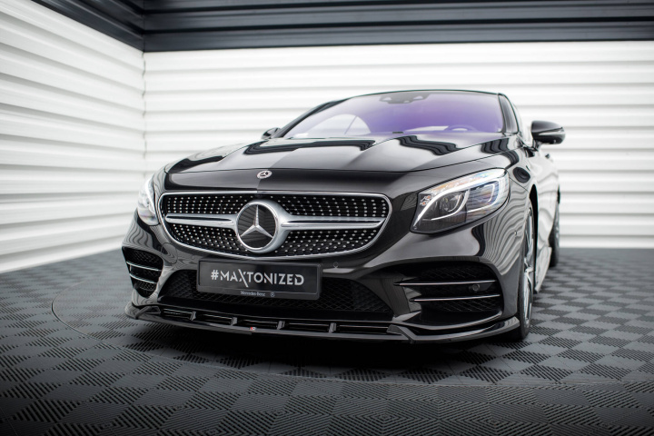 Mercedes-Benz S-Klass Coupe AMG-Line C217 Facelift 2017-2020 Frontläpp / Frontsplitter V.2 Maxton Design i gruppen Välj bilmodell / Mercedes Benz / S-Class 13-20 (W222) hos DDESIGN Scandinavia AB (ME-S-C217-AMGLINE-C-FD2G)