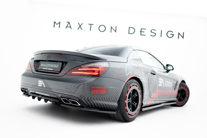 Mercedes-Benz SL 63 AMG R231 2012-2016 Bakre Splitter (Med Splitters) Maxton Design i gruppen Välj bilmodell / Mercedes Benz / SL-Class 12-20 (R231) hos DDESIGN Scandinavia AB (ME-SL-R231-63-RD1GRD2G)