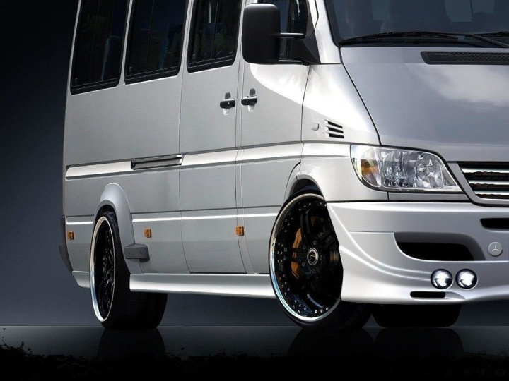 Mercedes Sprinter I FL / Volkswagen LT 96-06 1999-2006 Sidokjolar (Modeller med Dubbelmontage Bak) Maxton Design i gruppen Välj bilmodell hos DDESIGN Scandinavia AB (ME-SP-1-S1A)