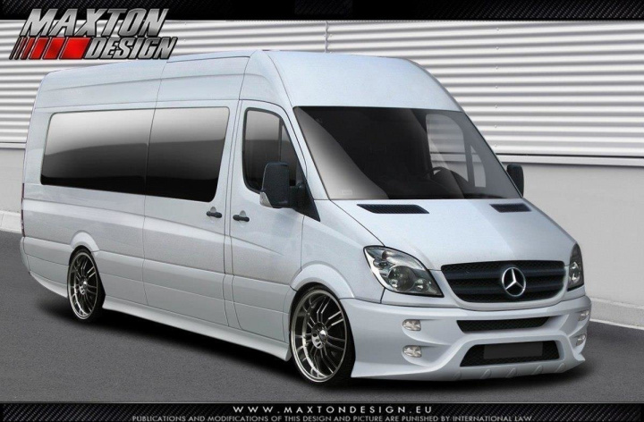 Mercedes Sprinter Mk2 2006-2013 Främre Stötfångare Maxton Design i gruppen Välj bilmodell / Mercedes Benz / Sprinter hos DDESIGN Scandinavia AB (ME-SP-2-F1A)
