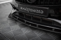 Mercedes-Benz A AMG-Line W176 Facelift 2015-2018 Street Pro Frontläpp / Frontsplitter + Flaps Svart/Röd + Blanka Flaps Maxton Design