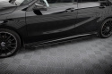 Mercedes-Benz A AMG-Line W176 Facelift 2015-2018 Street Pro Sidoextensions + Flaps Svart/Röd + Blanka Flaps Maxton Design