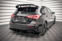 Mercedes A35 AMG Hatchback Aero Pack W177 2018-2023 Street Pro Bakre Diffuser + Flaps Svart/Röd + Blanka Flaps Maxton Design