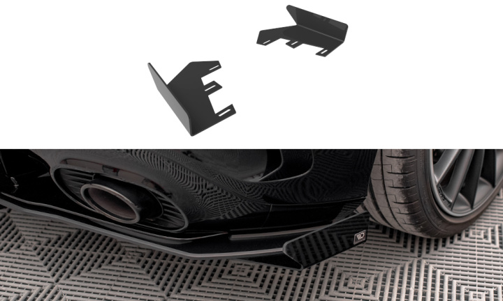 Mercedes A35 AMG Hatchback (Aero Pack) W177 2018+ Add-On Till Racing Bak Sido Splitters Maxton Design i gruppen Välj bilmodell / Mercedes Benz / A-Klass 18+ (W177) hos DDESIGN Scandinavia AB (MEA17735CNC-RSF1G)