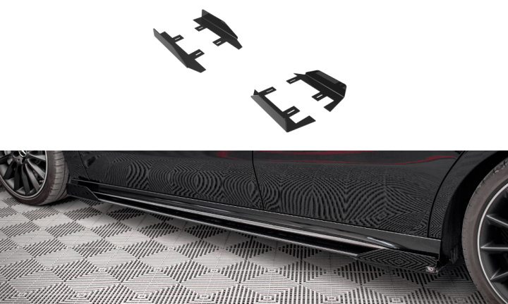 Mercedes A35 AMG / AMG-Line (Aero Pack) W177 2018+ Add-On Splitters Maxton Design i gruppen Välj bilmodell / Mercedes Benz / A-Klass 18+ (W177) hos DDESIGN Scandinavia AB (MEA17735CNC-SF1G)