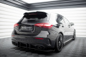 Mercedes-AMG A35 Hatchback W177 2018-2023 Street Pro Bakre Sidoextensions + Flaps Svart/Röd + Blanka Flaps Maxton Design