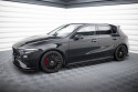 Mercedes-AMG A35 W177 Facelift 2023- Street Pro Sidoextensions + Flaps Svart/Röd + Blanka Flaps Maxton Design