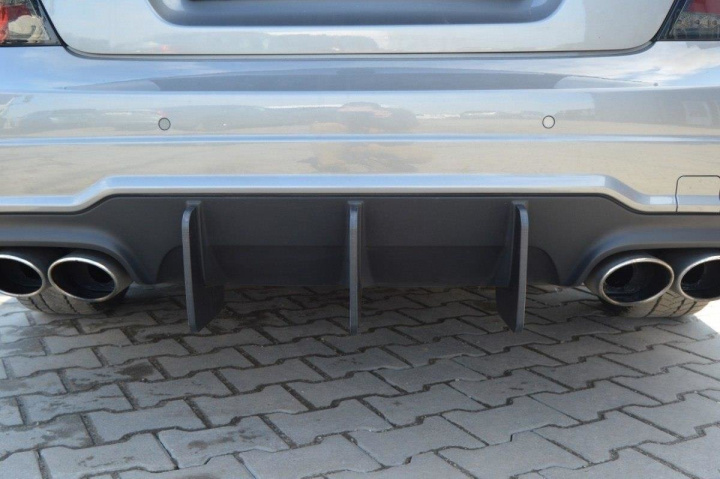 MEC204AMGLINECNC-RS2B Mercedes C-Class W204 Facelift AMG-Line 2011-2014 Racing Diffuser V.1 Maxton Design