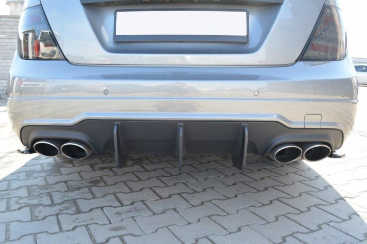 MEC204AMGLINECNC-RS3B Mercedes C-Class W204 Facelift AMG-Line 2011-2014 Racing Diffuser V.2 Maxton Design