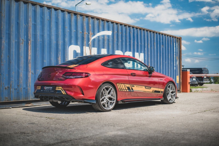 Mercedes-AMG C43 Coupe C205 2014-2018 Street Pro Bakre Diffuser Svart/Röd Maxton Design i gruppen Välj bilmodell / Mercedes Benz / C-Class 15-21 (W205) / Styling hos DDESIGN Scandinavia AB (MEC20543AMGCNC-RS1BRBBRBI)