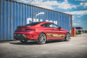 Mercedes-AMG C43 Coupe C205 2014-2018 Street Pro Bakre Sidoextensions + Flaps Svart/Röd + Blanka Flaps Maxton Design