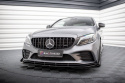 Mercedes-AMG C43 Coupe / Cabrio C205 Facelift / A205 Facelift 2018-2021 Street Pro Frontläpp / Frontsplitter + Flaps Svart/Röd + Blanka Flaps Maxton Design