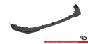 Mercedes-AMG C43 Coupe / Cabrio C205 Facelift / A205 Facelift 2018-2021 Street Pro Frontläpp / Frontsplitter + Flaps Svart/Röd + Blanka Flaps Maxton Design