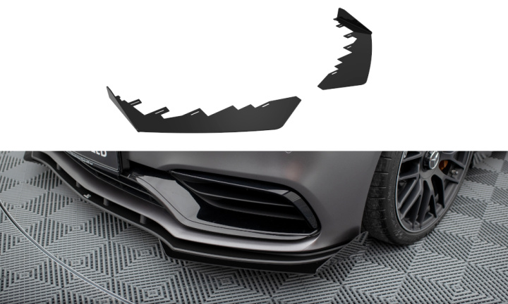 Mercedes AMG C63 Sedan / Estate W205 Facelift 2018-2021 Add-On Splitters Maxton Design i gruppen Välj bilmodell / Mercedes Benz / C-Class 15-21 (W205) / Styling hos DDESIGN Scandinavia AB (MEC205F63CNC-FSF1G)