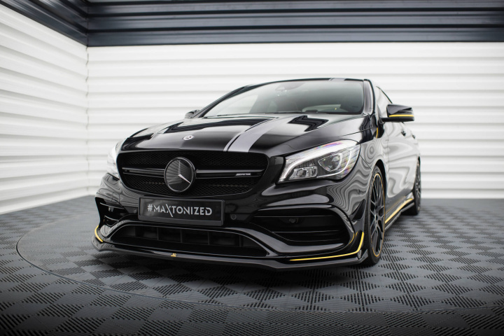 Mercedes-AMG CLA 45 Aero C117 Facelift 2017-2019 Frontläpp / Frontsplitter V.3 Maxton Design i gruppen Välj bilmodell / Mercedes Benz / CLA-Class 13-19 (C117) / Styling hos DDESIGN Scandinavia AB (MECLA11745AMGAEROFD1G)