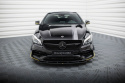 Mercedes-AMG CLA 45 Aero C117 Facelift 2017-2019 Street Pro Frontläpp / Frontsplitter Svart/Röd Maxton Design