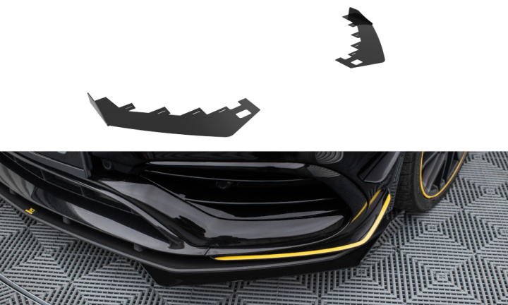 Mercedes-AMG CLA 45 Aero C117 Facelift 2017-2019 Främre Splitters Maxton Design i gruppen Välj bilmodell / Mercedes Benz / CLA-Class 13-19 (C117) / Styling hos DDESIGN Scandinavia AB (MECLA117AMGAEROCNC-FSF1G)
