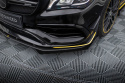 Mercedes-AMG CLA 45 Aero C117 Facelift 2017-2019 Street Pro Frontläpp / Frontsplitter + Flaps Svart/Röd + Blanka Flaps Maxton Design