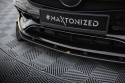 Mercedes-AMG CLA 45 Aero C117 Facelift 2017-2019 Street Pro Frontläpp / Frontsplitter + Flaps Svart/Röd + Blanka Flaps Maxton Design