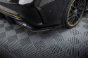 Mercedes-AMG CLA 45 C117 Facelift 2017-2019 Street Pro Bakre Sidoextensions + Flaps Svart/Röd + Blanka Flaps Maxton Design