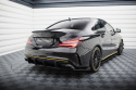 Mercedes-AMG CLA 45 C117 Facelift 2017-2019 Street Pro Bakre Sidoextensions + Flaps Svart/Röd + Blanka Flaps Maxton Design