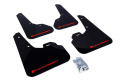2010-13 Mazda3/Spd3 Svarta Stänkskydd Röd Logo Rally Armor