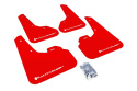 2010-13 Mazda3/Spd3 Röda Stänkskydd Vit Logo Rally Armor
