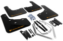 Ford Fiesta ST 2013-2019 Stänklappar UR Svarta Med Orange Logotyp Rally Armor