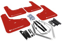 2013-16 Ford Fiesta ST Röda Stänkskydd Vit Logo Rally Armor