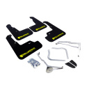 Subaru WRX/STI 2015-2021 Stänklappar Svarta Med Grön Logotyp (Alternativt Typsnitt) Rally Armor