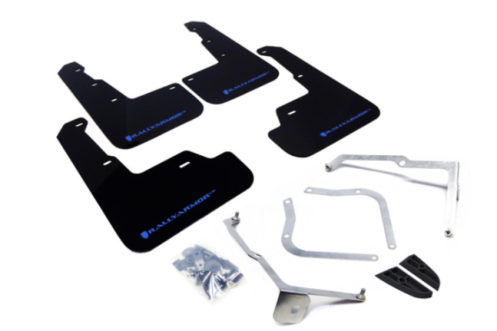 Subaru WRX/STI 2015-2021 Stänklappar UR Svarta Med Ljusblå Logotyp Rally Armor i gruppen Välj bilmodell hos DDESIGN Scandinavia AB (MF32-UR-BLK-LBL)