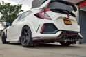 Honda Civic Type R 2017-2022 Stänklappar UR Vita Med Röd Logotyp Rally Armor