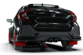 Honda Civic (Sport Touring / Sport Hatch) 17-19 Röda Stänkskydd Svart Logo Rally Armor